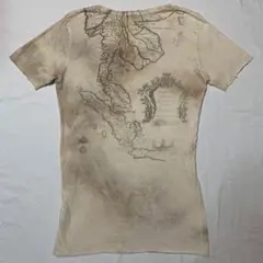 vintage goa map tie dye design tee