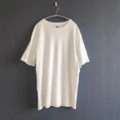ユニクロ UNIQLOU クルーネックT 半袖 XL ホワイト