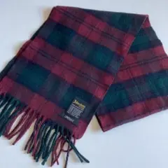 【古着】ジョンストンズ カシミヤ100% マフラー ダークトーンタータンチェック