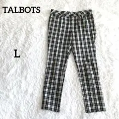 タルボット【L】ストレッチパンツ　チェック柄 細身シルエット 美脚