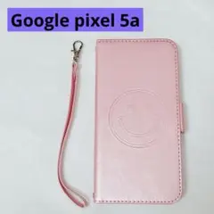 Google pixel 5a ケース カバー ピンク ニコちゃん 手帳型 収納