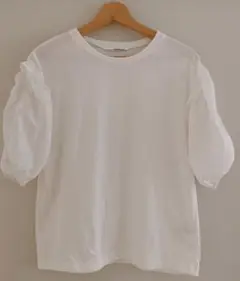 グリーンパークス　ELENCARE DUE ホワイト 半袖Tシャツ Fサイズ