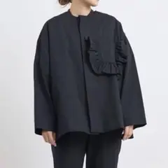 yori ムネポケットフリルシャツジャケット2022AW