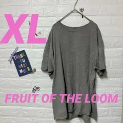 FRUIT OF THE LOOM グレー 半袖Tシャツ 【XL】