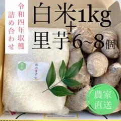 令和4年秋の収穫セット!農家直送!新米 (白米)1キロ +里芋 詰め合わせ お米