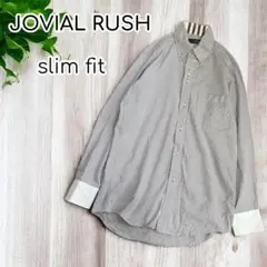 JOVIAL RUSH スリムフィット　長袖シャツ　総柄　BD