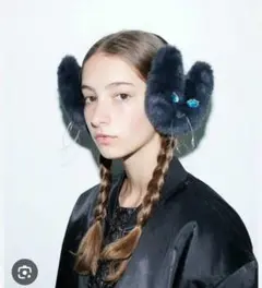 CAROLINA GLASER 猫耳イヤーマフ ブラック
