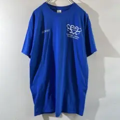 T-467 GILDAN 刺繍ロゴ 両面プリントTシャツ L
