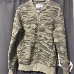 ZARA キルティングジップスウェット 迷彩