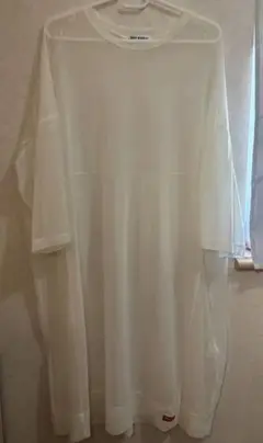 MILKFED. ホワイト シースルー ワンピース 長袖 F