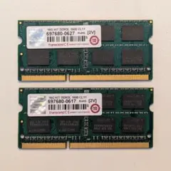 Transcend ノートPC用メモリ DDR3（16GBx2枚）