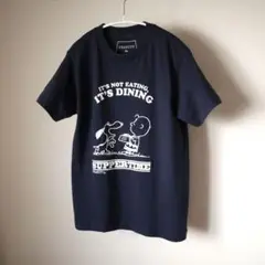 PEANUTS Cafe スヌーピー オリジナルTシャツ 01 ネイビー