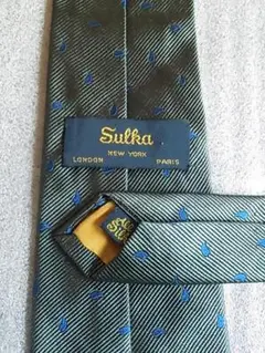 Sulka　織り柄＆刺繡柄　シルクネクタイ　ヴィンテージ