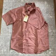高級タイシルク100%半袖ゆったりシャツ　XL size 手織り