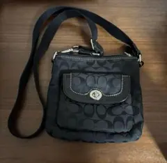 COACH コーチ ショルダーバッグ 黒 斜めがけ
