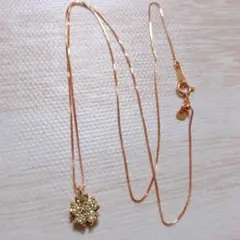 k18ピンクゴールド イエローダイヤモンド0.5ct ネックレス