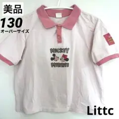 美品】しまむら　リトシー　ポロシャツ　レトロ　ディズニー130 ビッグシルエット