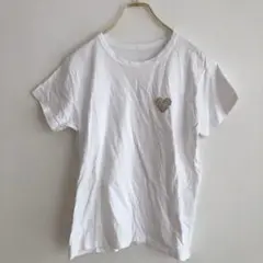 ✨綿100%✨ リベリー 【F】 Tシャツ ホワイト 夏 刺繍 シンプル ラメ