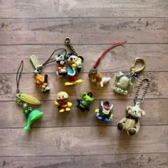 バラ売り可 レトロキャラクター ストラップ 9個セット