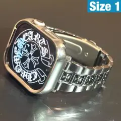 Apple Watch クロス メタルバンド シルバー　リンクブレスレット S1