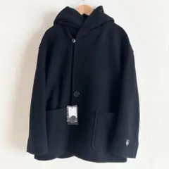 新品✨オーシバル　ライトウールモッサフードジャケットコート　ダークネイビー