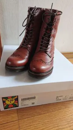 YOSUKE/ヨースケ 本革レースアップブーツ ボルドー23.5cm