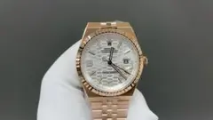 ROLEX Datejust 自動巻き時計 ホワイト/ローズゴールド