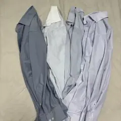 ブルー系 長袖シャツ 形態安定シャツ　ポリエステル100% サイズ80S