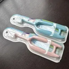 新品未使用2WAY EASY GRIP 歯ブラシ　ピンク・ブルー　2つセット