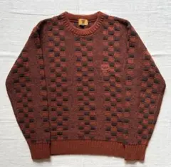 美品】MCM デザインニット 総柄 ブラウン ベージュ モカ ヴィンテージ