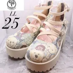 【極美品】ヨースケyosuke 　テディベア　ストラップスニーカー　厚底　25