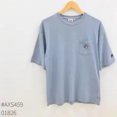 FILA フィラ 半袖ポケットTシャツ M ブルーグレー メンズ