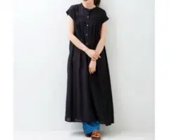 早い者勝ち　ルクールブラン　シャツワンピース　黒　コットン　完売