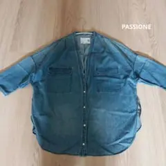 PASSIONE パシオーネ　シャツ　羽織り　デニム風