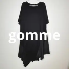 gomme 黒 カットソーワンピース 半袖