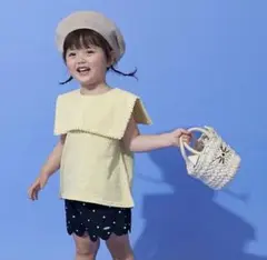 【新品・未使用】プティマイン　セーラー衿ノースリーブTシャツ
