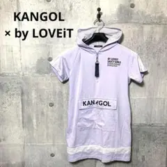 by LOVE iT × KANGOL キッズ 半袖ロングパーカー / ワンピ