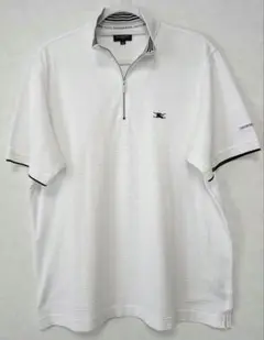 最終値下げ【 BURBERRYGOLF 】 ハーフジップ 半袖ポロシャツ☆LL