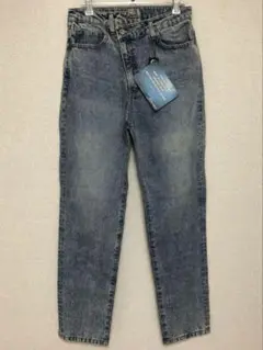 JEANASIS ラップデザインストレートデニムパンツ ライトブルー Mサイズ