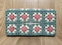 GR16★ティッシュボックスカバー★モチーフつなぎ【ハンドメイド】
