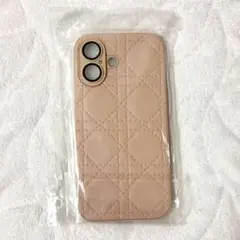 iPhone16 キルティング スマホケース ピンク