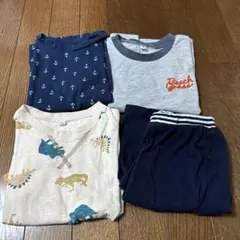男の子　半袖Tシャツ ハーフパンツ　4枚セット　120