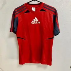 アディダス adidas 半袖Tシャツ 赤 ポリエステル シャツ