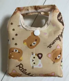リラックマ　のんびりネコ　エコバッグ　中古品　バッグ　買い物袋　猫　ねこ　ネコ
