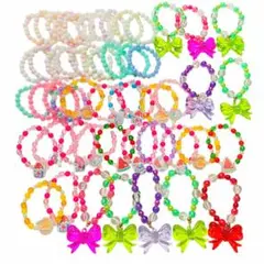 キッズブレスレット　キッズアクセサリー　キラキラ　大量　52個　まとめ売り