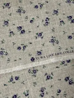 【Tiny Rose】YUWA☆広幅綿麻スラブ※140×50 小花柄 ミニバラ