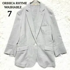ORIHICA Rhyme テーラードジャケット 七分袖 リネン混 サイズ7
