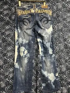 メンズ ダメージ archive denim grunge y2k クラッシュ