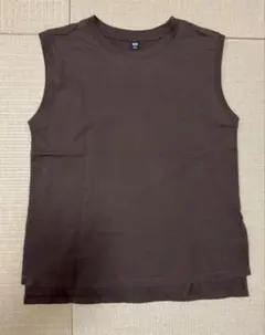 【新品未使用】エアリズムコットンクルーネックT ブラウン 茶色 S
