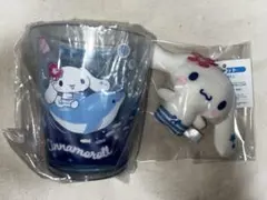 サンリオ くるっとまわしてサマーチャレンジ　シナモロール コップとマスコット